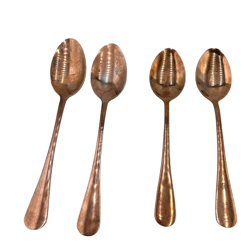 Mismatched Flatware Set‎ 31pc Copper Rose Gold Mixed Patterns